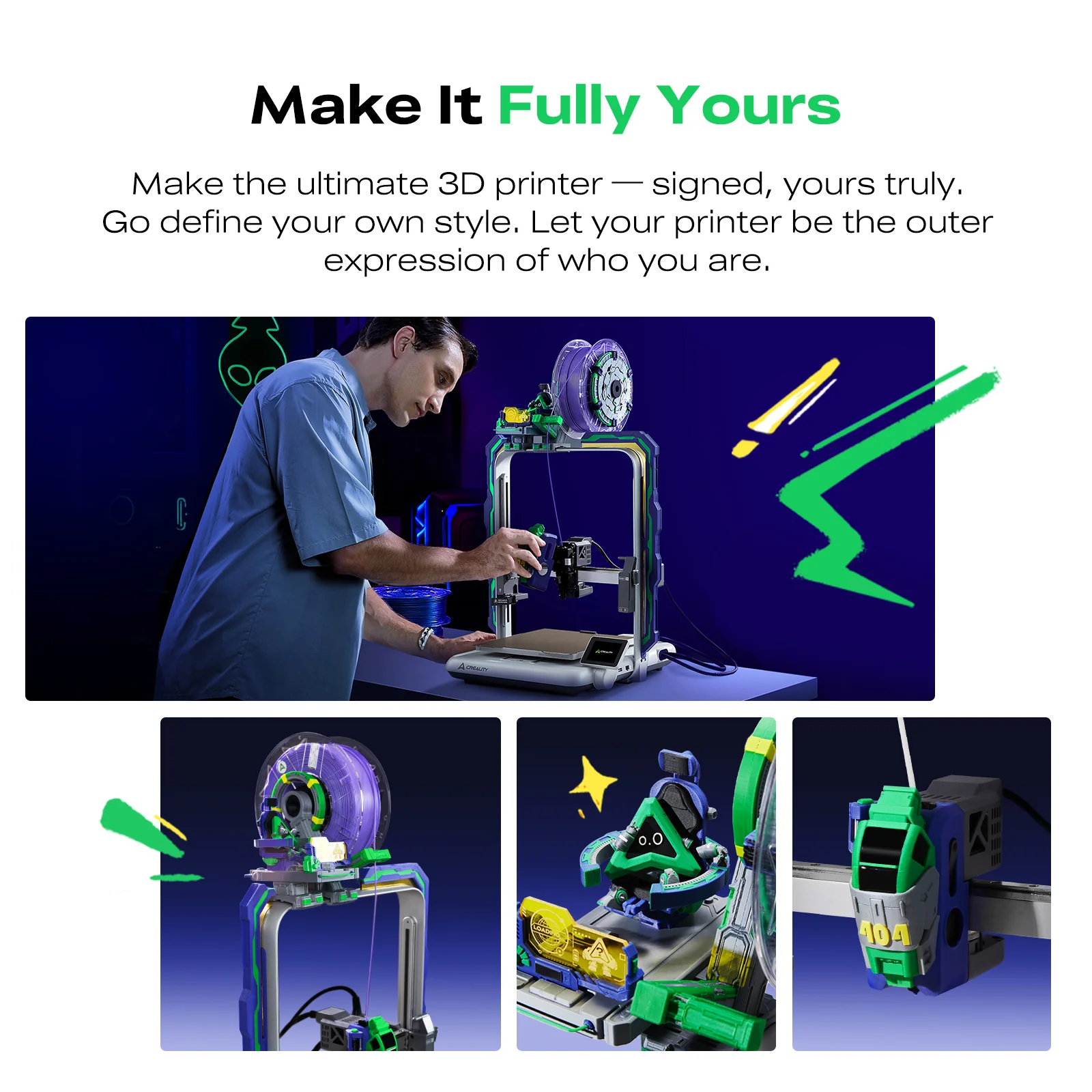 Ender-3 V4 kişiselleştirilebilir gövde ve baskı kafası modifikasyonları
