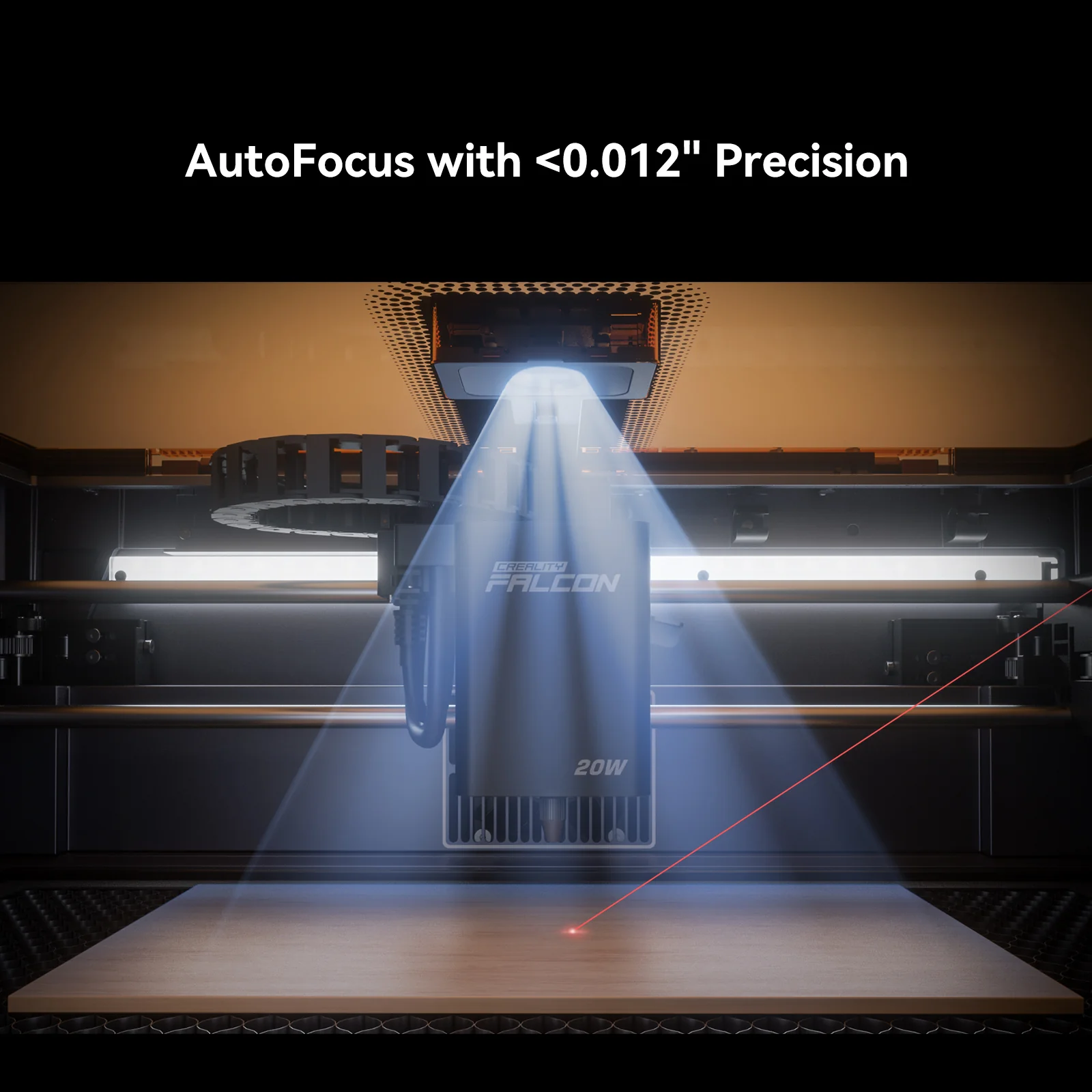 Creality Falcon A1 Pro akıllı kamera ile otomatik odaklama sistemi