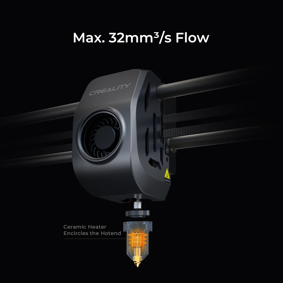 Creality K1 Max 2025 32 milimetreküp saniye yüksek akışlı hotend