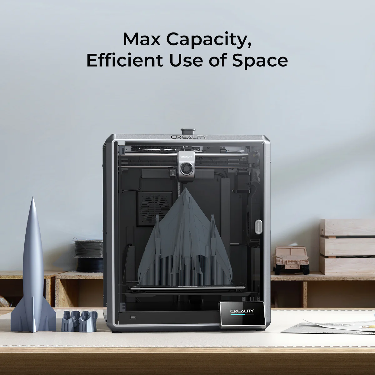 Creality K1 Max 2025 geniş 300 x 300 x 300 mm baskı hacmi