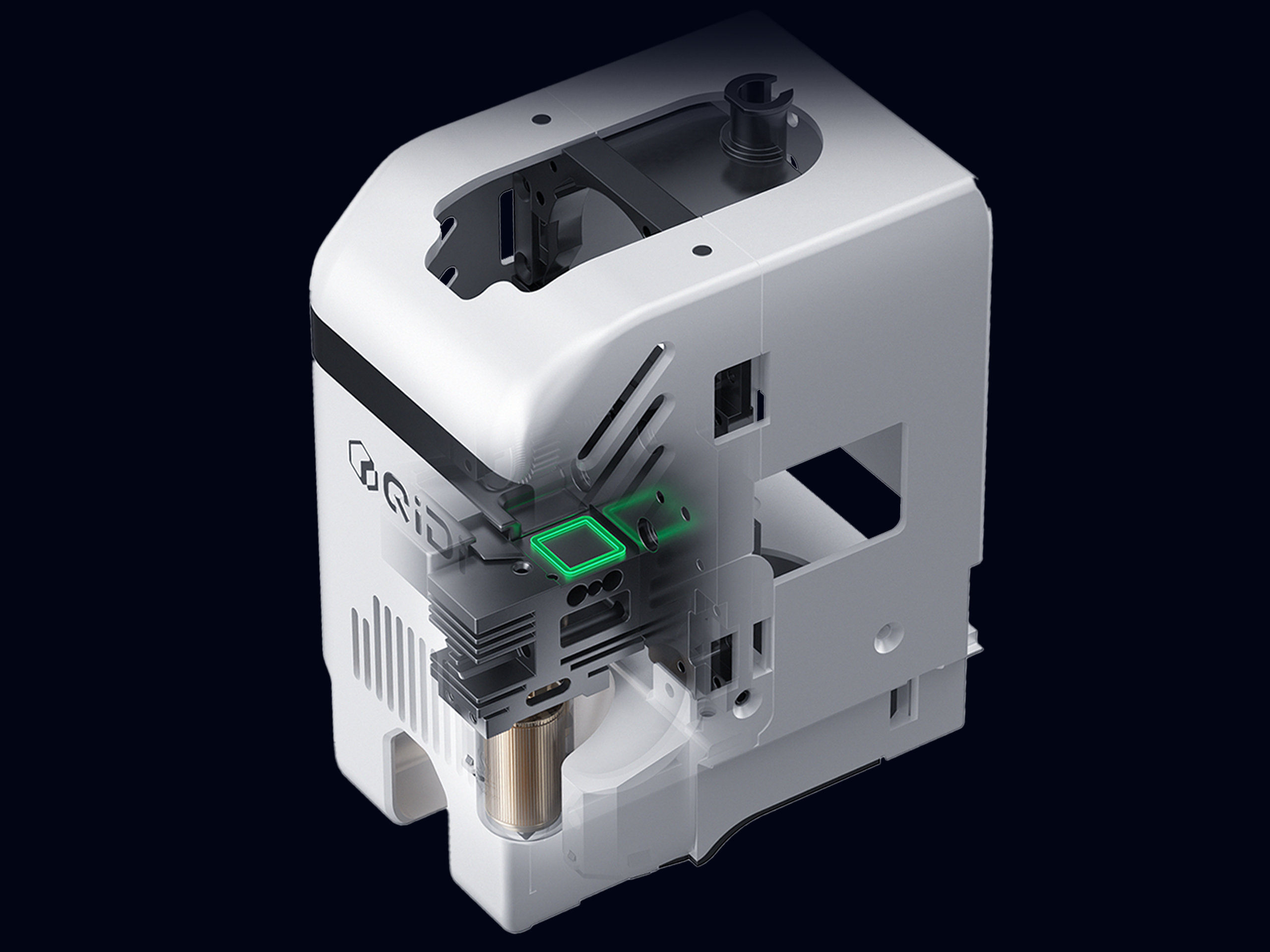QIDI Max4 hotend içine entegre load-cell seviyeleme sensörü