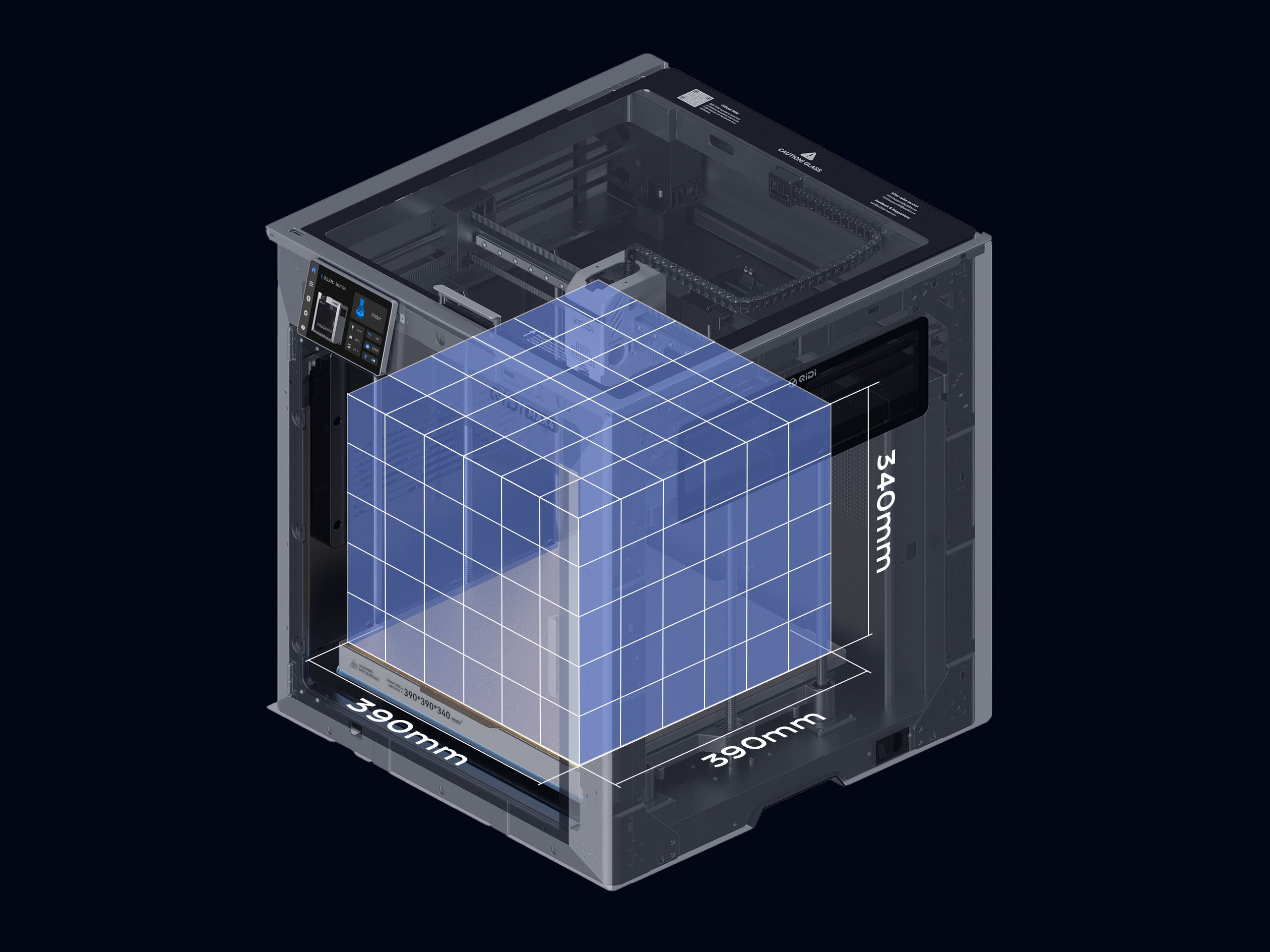 QIDI Max4 390 × 390 × 340 mm geniş baskı hacmi